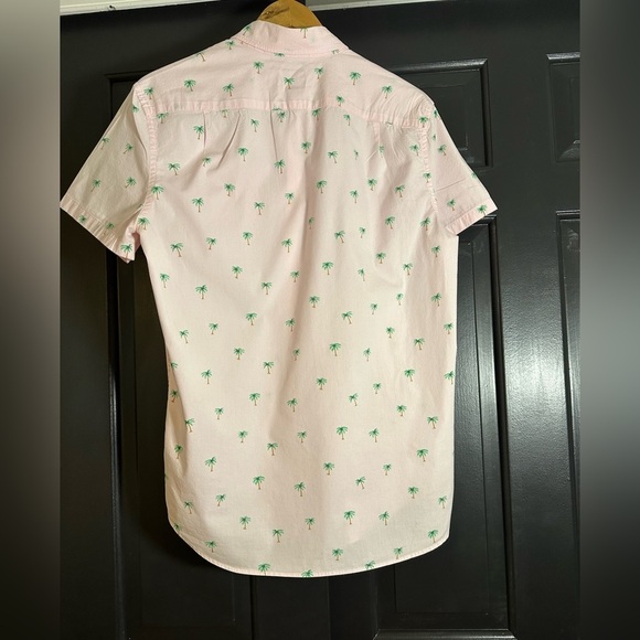 J.Crew Flex Washed Mens Short Sleeve Button Shirt Sz.M-Slim/Palm Tree Print (E)5 - Picture 5 of 10